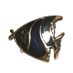 Pin/Brooch of a Green and Blue Fish of Some Sort